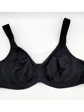 HSIA Women's Solid Smooth Underwired Bra Black Size 40C NEW